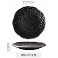 Black 10inch shallow plate - silver