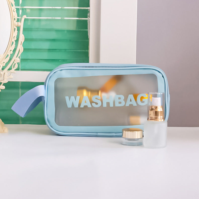 Wash storage bag Premium waterproof single-layer cosmetic bag Portable large-capacity transparent travel cosmetic storage bag