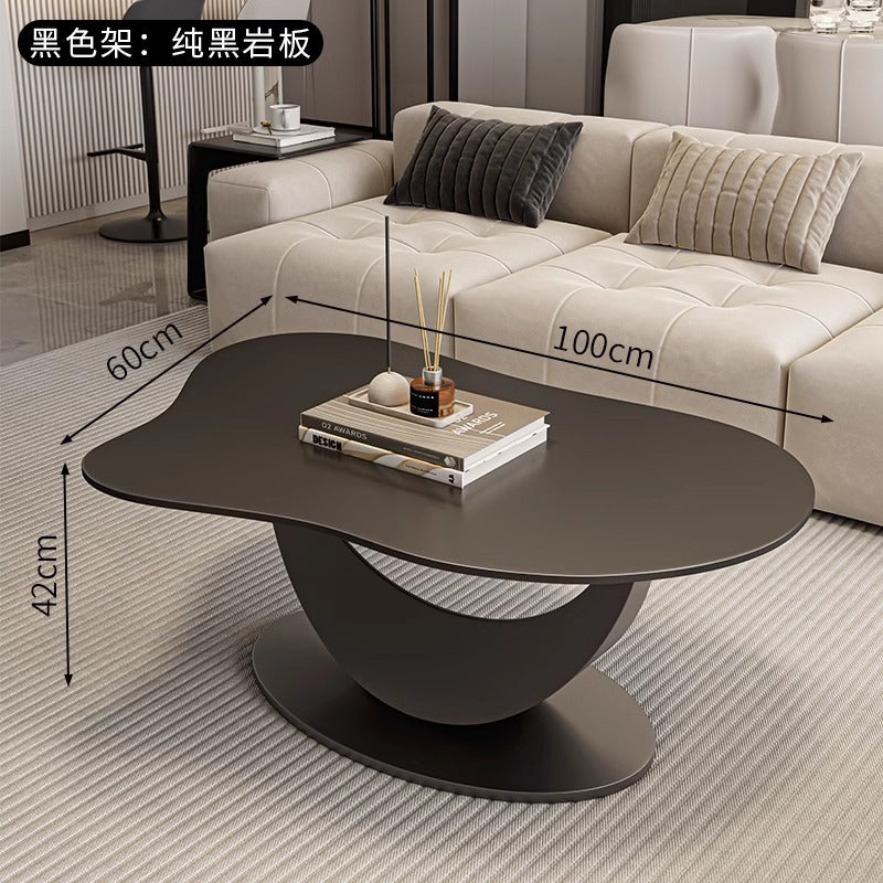 Modern minimalist rock slab coffee table - perfect for small spaces, living rooms, and home use. new irregular cloud-shaped design