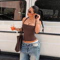 fashiony2k hot girl suspender tube top vest women's tops women's clothing  summer  independent station