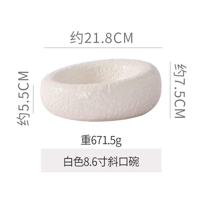Rock pattern artistic conception cold dish plate creative classy sense hotel restaurant asymmetrical plate private dish ceramic tableware