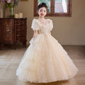 Girls' runway dress  new elegant cake skirt princess dress little girl piano performance outfit