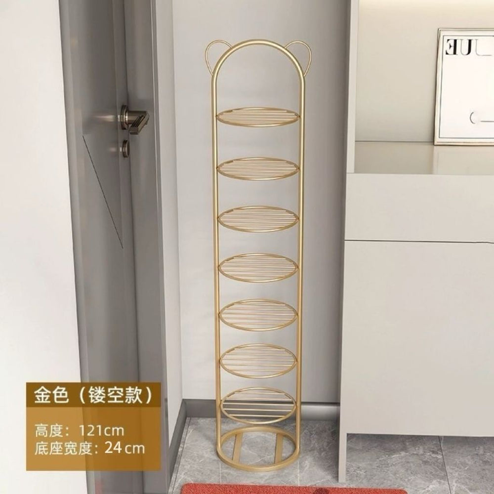 Bear creative economical floor-standing iron shoe rack accessible luxury simple for home doorway multi-layer shoe rack casual shoe cabinet
