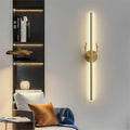 Minimalist wall sconce bedroom bedside lamp creative led linear modern simple nordic hotel living room landscape wall lighting fixture