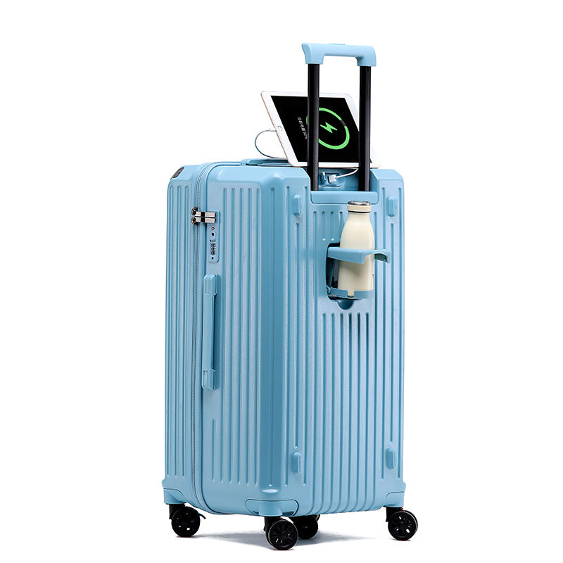 Pinghu ultra-light large-capacity suitcase women's trolley case 28-inch luggage five-wheel password case suitcase men's leather case
