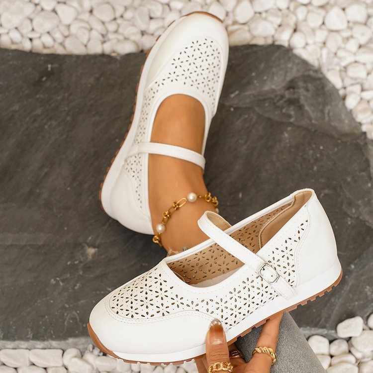 autumn new arrival: plus-size hollow-out women's flats for cross-border e-commerce. sizes 36-43 available. wholesale options available. dropshipping to  and