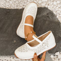 autumn new arrival: plus-size hollow-out women's flats for cross-border e-commerce. sizes 36-43 available. wholesale options available. dropshipping to  and