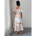 Amazon fashion elegant short-sleeve midi dress for women,  summer new arrival, slimming and figure-flattering