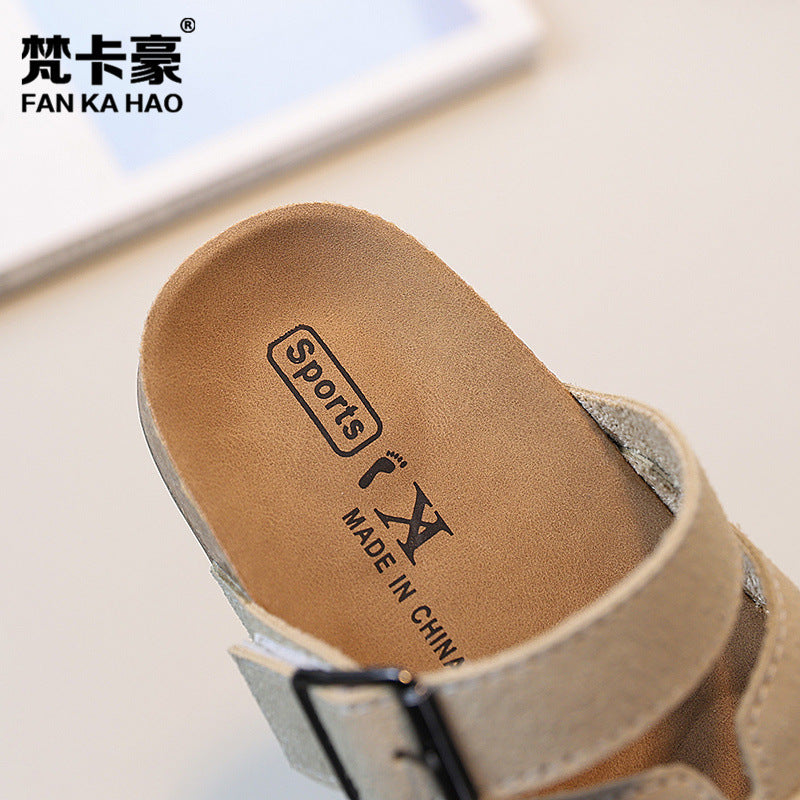 Birkenstock boys' cork sandals - new summer collection: open-toe kids' shoes, indoor/outdoor sandals, big & tall children's flip-flops