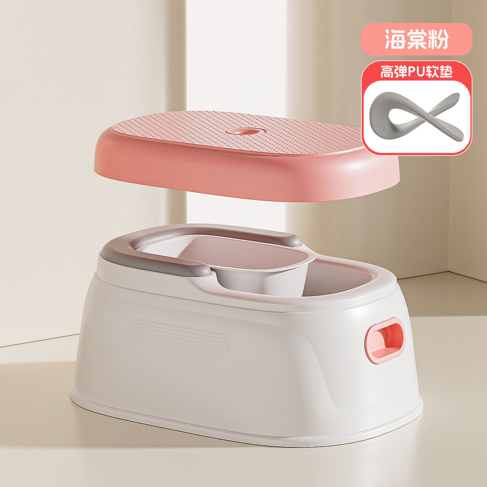 Kids' potty training seat - baby & toddler toilet trainer - gentle cleansing for little girls & boys - sit-down design, no squatting required