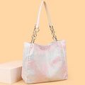 2025 new large capacity women's bag lace fashion handbag minimalist trendy shoulder bag casual commuter tote bag