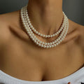 Wholesale faux pearl necklaces - european & american cross-border fashion, vintage jewelry, women's luxury, niche, high-end choker collars