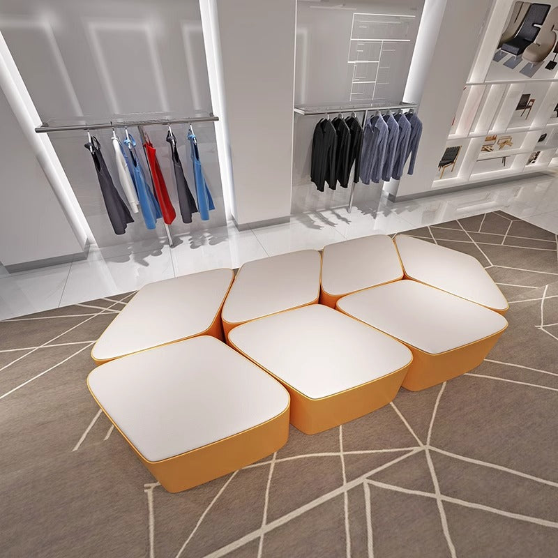 Sectional sofa minimalist creative irregular stool kindergarten office mall rest area negotiation reception table and chair sofa