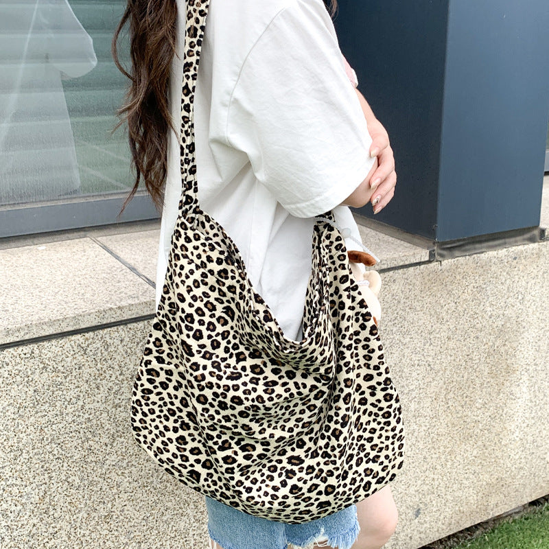 Cross-border new broken flower canvas bag messenger bag shopping bag fashion trend large capacity casual versatile women's shoulder bag