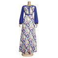African women's clothing  european and american foreign trade plus size  socialite style high waist printed letter dress