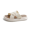 hot-selling 2025 new women's slippers, summer outdoor wear, thick-soled, non-slip, fashionable criss-cross sandals