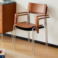 Vintage solid wood dining chair designer style living room backrest chair home retro chair cross-border cafe leisure chair