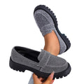 Export spring autumnew arrival british style slip-on women's retrothick sole loafers casualeasiest for matchflats women's wholesale