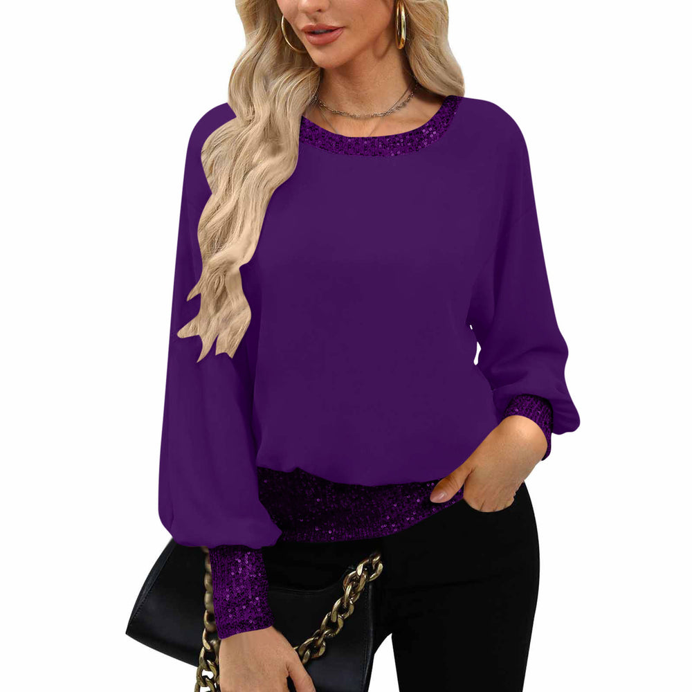 autumn new women's knitted top - cross-border european and american style, solid color, minimalist long-sleeve crew neck t-shirt