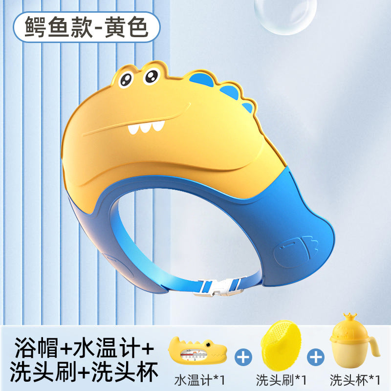 Baby hair washing cape - waterproof shampoo cap for kids, ear protection, infant bathing, and childproof hair washing