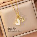[titanium steel] japanese and korean new copper inlaid zirconium love necklace women's niche classy fashion elegant clavicle chain jewelry
