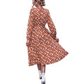 Pre-sale 72220#  cross-border women's ins new fashion printed tie-up dress