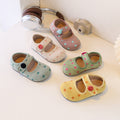 Ready-to-ship adorable cartoon birkenstock-style shoes for little girls, korean fashion princess shoes, soft-soled moccasins, cloth shoes, baby flats