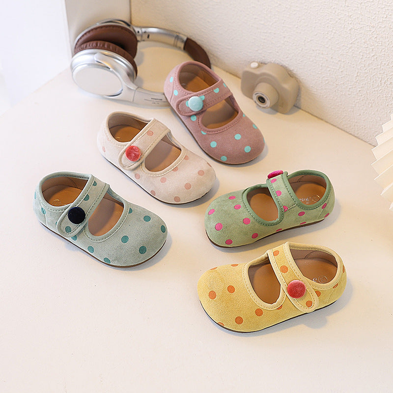 Customizable cute cartoon birkenstock-style shoes for little girls - korean fashion princess shoes, soft sole moccasins, cloth shoes, baby single shoes