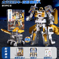 Kids' space rocket building blocks toy - educational puzzle assembly transforming robot 5-in-1 - perfect birthday gift for boys