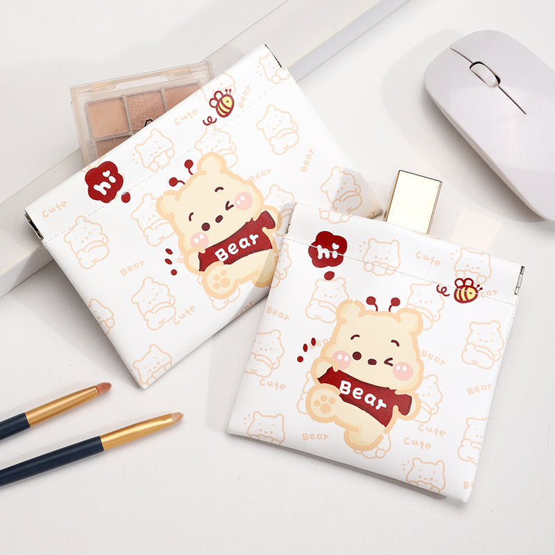 Shrapnel storage bag mouth, red envelope key, cosmetic bag, data cable, storage bag, portable mini bag in the carry-on bag