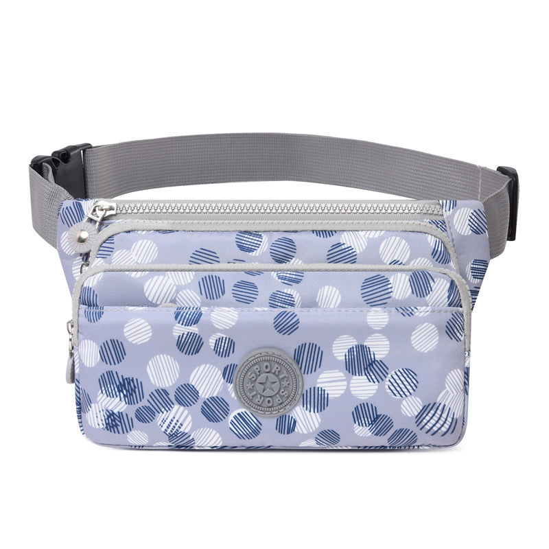 Fanny pack 2025 summer new printed nylon cloth small bag  fashion lightweight shoulder messenger bag casual breast bag