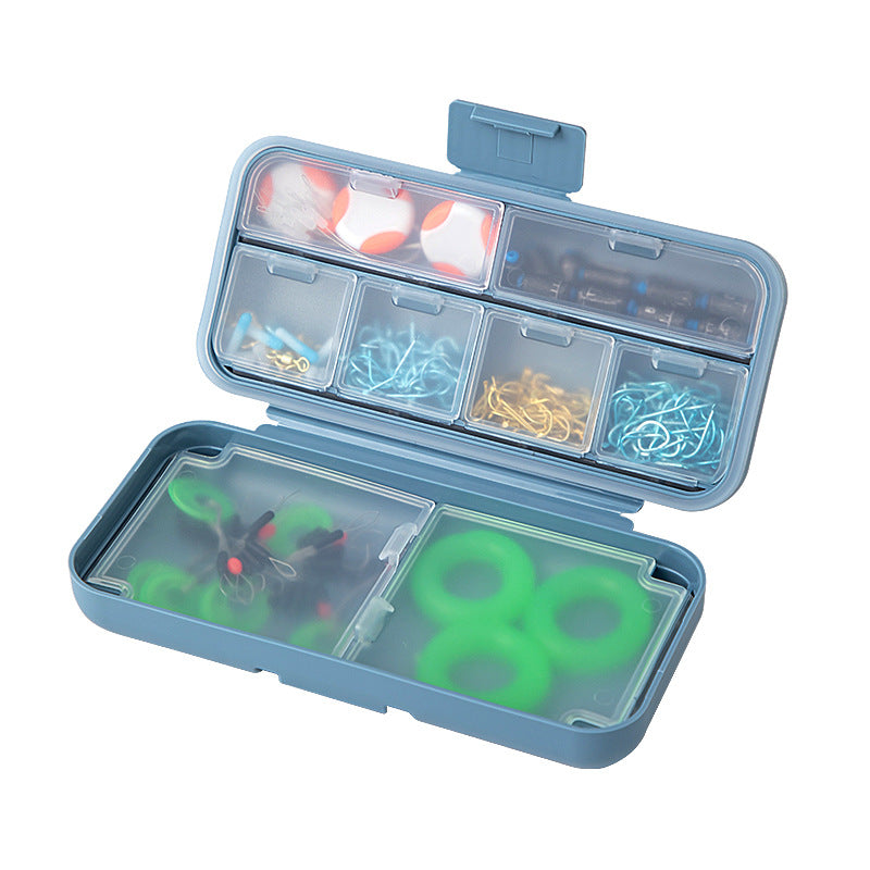 Portable fishing gear storage box Grid accessories storage box Multifunctional sealed waterproof fish hook storage box Fishing supplies