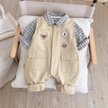 boys' shirt set, stylish spring/autumn outfit for baby boys, new infant romper for outdoor wear