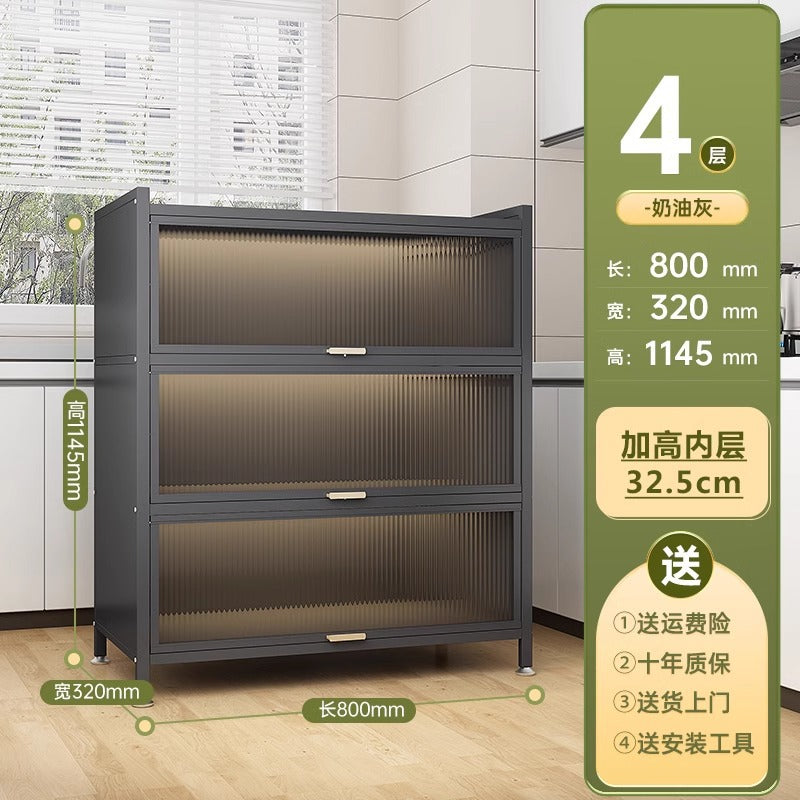 Kitchen storage rack multi-function microwave oven storage cabinet floor-standing multi-layer storage cabinet cupboard pot cupboard