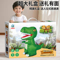 Popular large electric remote control inflatable dinosaur kids automatic inflatable music walking tyrannosaurus rex toy artificial