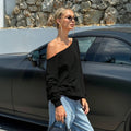 Aliexpress fashion cross-border export women's sexy one-shoulder t-shirt  spring/summer new arrival loose slimming top