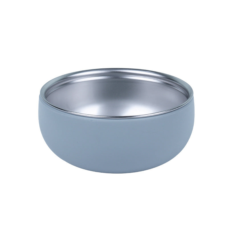 Factory new baby silicone stainless steel tableware set creative product 304 stainless steel children's silicone tableware bowl