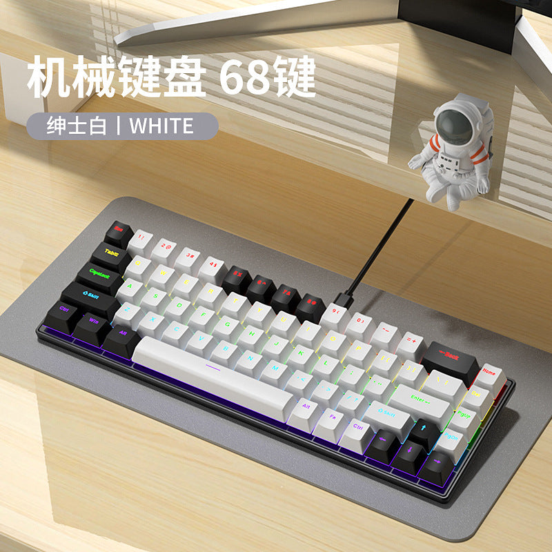 Longweishi k98 illuminated wired rgb mechanical keyboard - 98-key layout, customizable gaming e-sports keyboard (blue switch/red switch options)