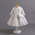 New arrival: three-piece children's formal outfit - chiffon long-sleeve princess dress for girls, perfect for birthday parties and baby showers