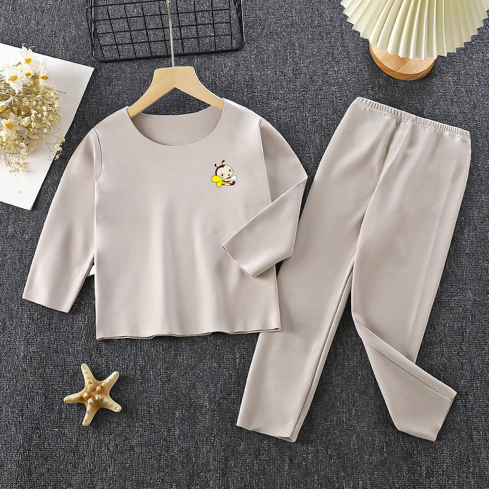 Kids' german velvet pajama set - autumn/winter thermal underwear for boys and girls - warm sleepwear for children and teens - homewear - children's clothing
