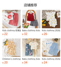 Kids clothing cross-border exclusive for european and american girls new arrival kids white vest + blue skirt