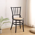 Bamboo chair-black-rattan seat
