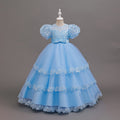 Girls' formal dresses  new mesh flower girl runway violin children's day performance costume tutu wholesale for export