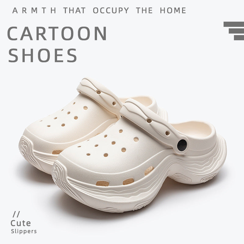Women's clogs - new summer collection: thick-soled, anti-slip beach sandals with closed toe for adults. perfect for the beach and everyday wear