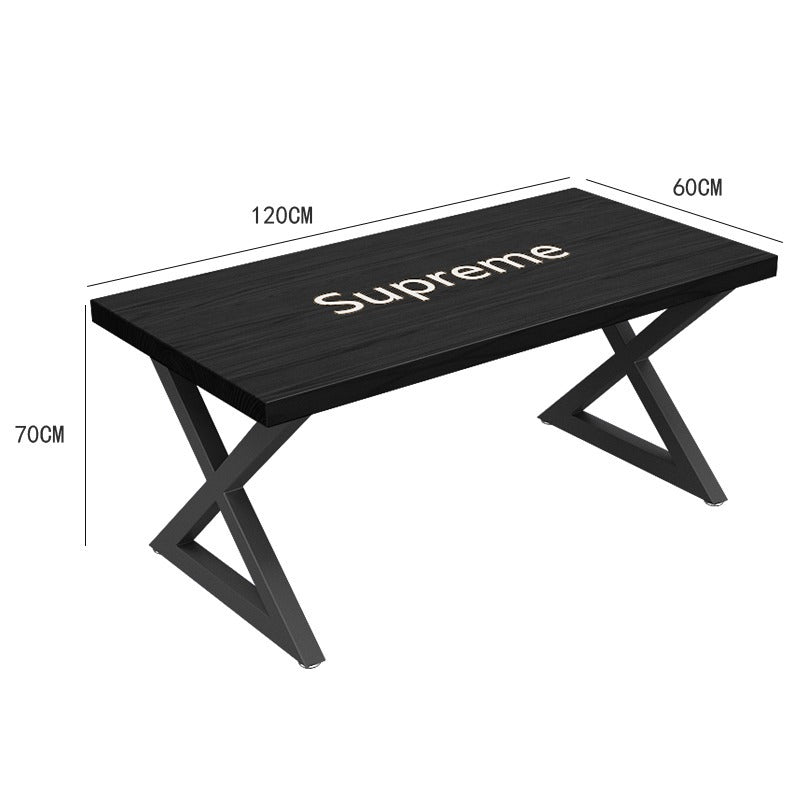 American restaurant retro solid wood dining table and chair combination creative cafe industrial style loft casual wrought iron table and chair
