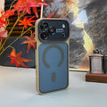 Lycra matte skin feel magnetic compatible iphone 17 case, iphone 16, iphone 15 large window premium protective cover