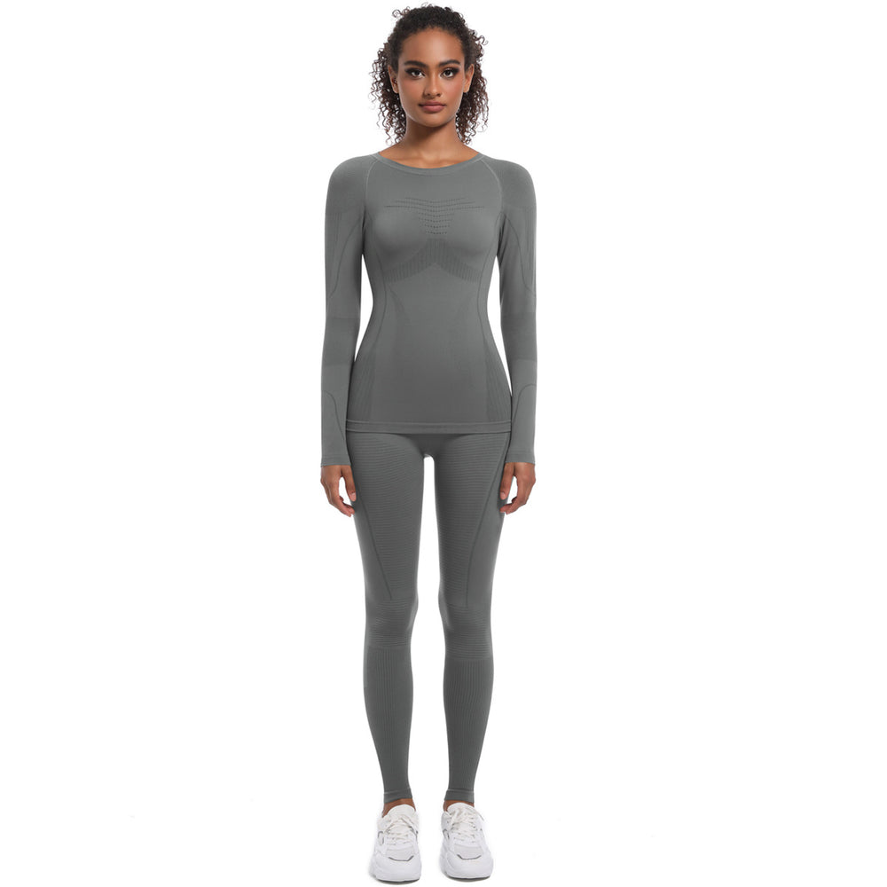 New seamless high-waisted shaping skirt and top set for women - perfect for cross-border e-commerce, skiing, running, cycling, and yoga