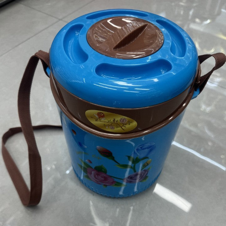 Factory direct sales cross-border exclusive fresh-keeping lunch box thermal insulation bucket thermal insulation bucket kitchen stainless steel fresh-keeping tableware three-piece set