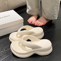 Women's flip-flops, low heel 4cm, summer outdoor beach seaside 2025 new flip-flops for women, popular on the internet