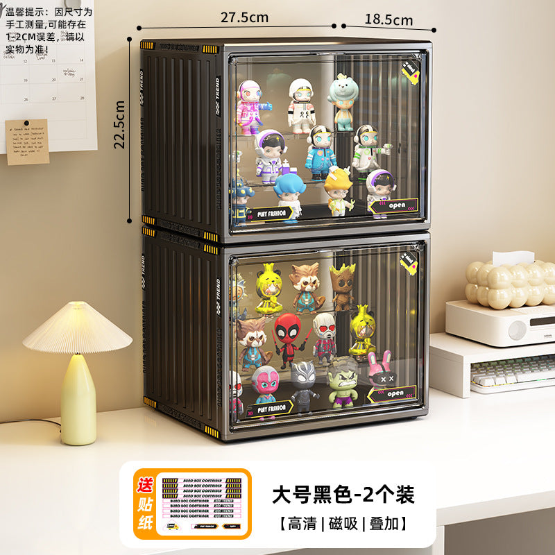 Blind box storage display stand transparent dust-proof figure storage box doll labubu POP MART model display cabinet